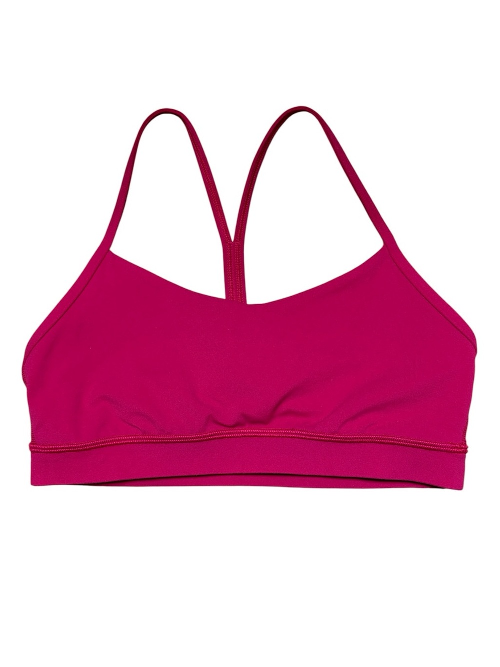 Lululemon Flow Y Bra Nulu Light Support A-C Cups in Bright Pink Sz 8